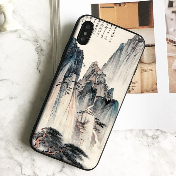 capa luxury chinese mountain painting phone case for iphone 11 pro xs max xr 8 7 6s plus 5 se case soft black tpu silicone cover.
capa luxury chinese mountain painting phone case for iphone 11 pro xs max xr 8 7 6s plus 5 se case soft black tpu silicone cover.