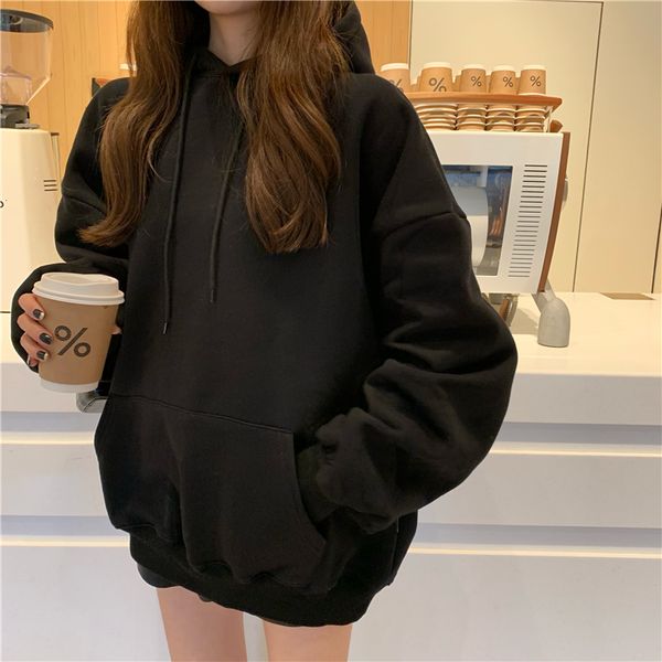 5 colors 2019 autumn and winter korean style solid color oversized pullover thick sweatshirts womens hoodies womens (r99964, Black
5 colors 2019 autumn and winter korean style solid color oversized pullover thick sweatshirts womens hoodies womens (r99964, Black
