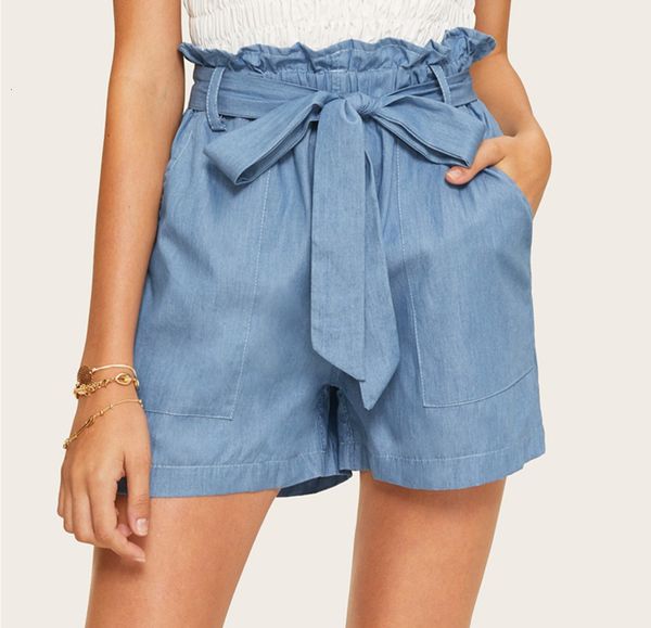 woman shorts ladies shorts casual shein blue paperbag waist twin pocket patched belted denim shorts women summer 2019 high waist wide leg, White;black
woman shorts ladies shorts casual shein blue paperbag waist twin pocket patched belted denim shorts women summer 2019 high waist wide leg, White;black