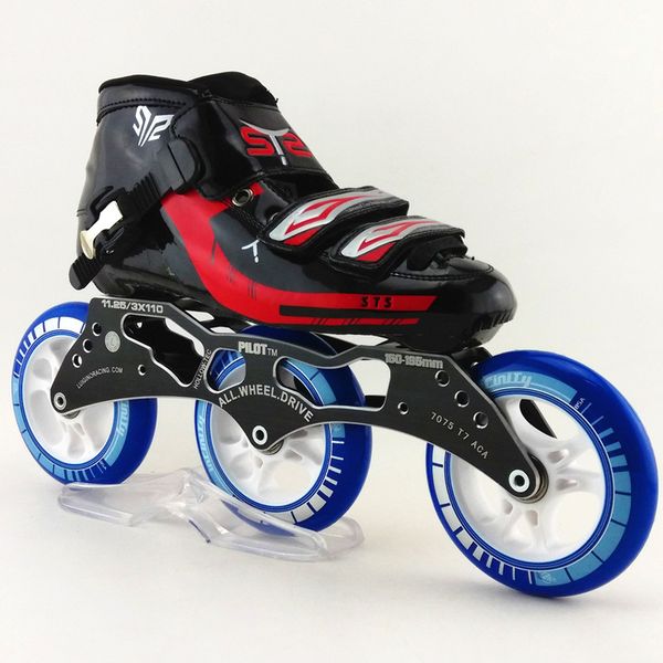 3 wheels sts handmade inline speed skating shoes red and black roller skates 3*110mm speed skate wheels
3 wheels sts handmade inline speed skating shoes red and black roller skates 3*110mm speed skate wheels