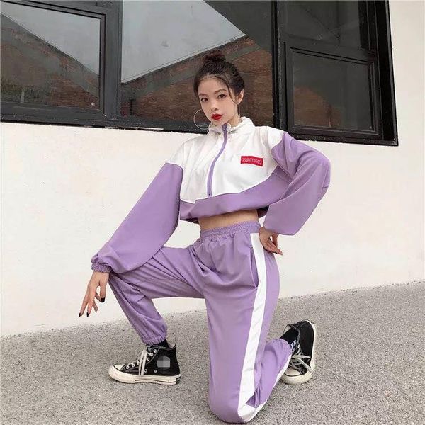 spring autumn korean suit female casual weird girl hip hop slim fashion casual sports harajuku style two-piece suit women, White;black
spring autumn korean suit female casual weird girl hip hop slim fashion casual sports harajuku style two-piece suit women, White;black