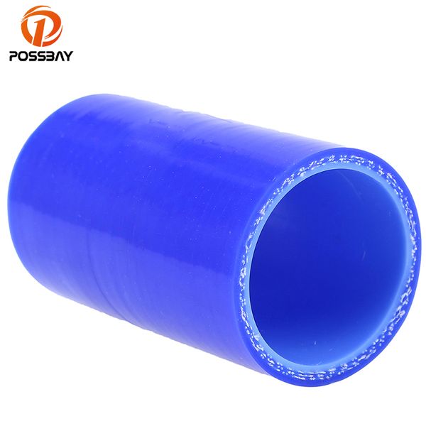 

possbay universal 38/51/57/60/63/70/76/80/83mm straight constant diameter hose reducer tube blue silicone fuel & oil water hose