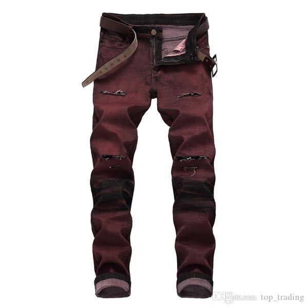 men's distressed motorcycle biker jeans fashion designer slim fit men jeans mens moto denim hip hop punk streetwear for men js5522, Blue
men's distressed motorcycle biker jeans fashion designer slim fit men jeans mens moto denim hip hop punk streetwear for men js5522, Blue