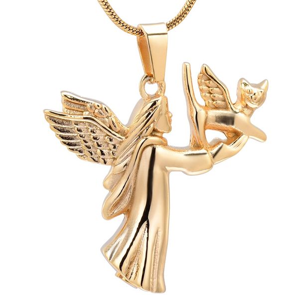 ijd10036 gold angel fairy cat/dog stainless steel pet cremation jewelry for ashes memorial urn necklace keepsake ashes jewelry, Silver
ijd10036 gold angel fairy cat/dog stainless steel pet cremation jewelry for ashes memorial urn necklace keepsake ashes jewelry, Silver