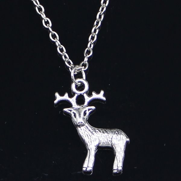 20pcs new fashion necklace 23x19mm sika deer silver pendants short long women men colar gift jewelry choker
20pcs new fashion necklace 23x19mm sika deer silver pendants short long women men colar gift jewelry choker