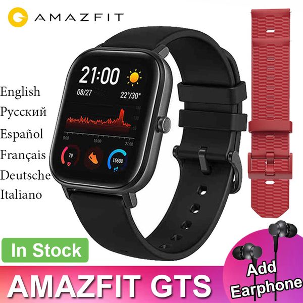 2020 новая версия Amazfit GTS Smart Watch Huami GPS профессиональный водонепроницаемый Smartwatch 12 спортивных режимов сердечного ритма Android iOS
2020 новая версия Amazfit GTS Smart Watch Huami GPS профессиональный водонепроницаемый Smartwatch 12 спортивных режимов сердечного ритма Android iOS