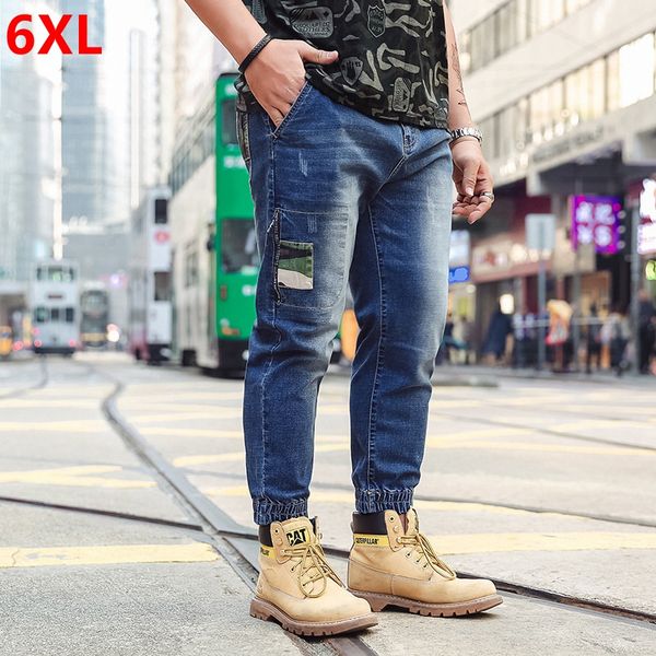 large size harem pants men's elastic nine points pants plus size loose men's spring ankle-lenth, Blue
large size harem pants men's elastic nine points pants plus size loose men's spring ankle-lenth, Blue