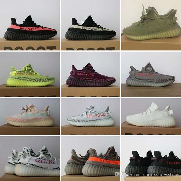 

2019 new 350 shoes butter semi frozen yellow beluga 2.0 zebra black red kanye west 350 v2 sports sneakers shoes eur 36-46