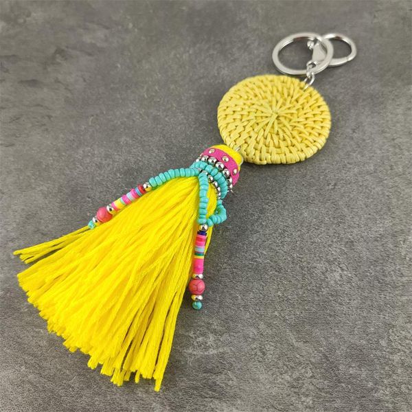 handmade yellow tassel keychain boho key rings bohemian big key chains fashion jewelry cute colorful vintage punk accessories, Silver
handmade yellow tassel keychain boho key rings bohemian big key chains fashion jewelry cute colorful vintage punk accessories, Silver