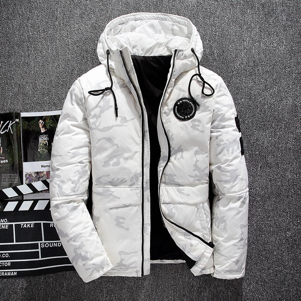 2019 men winter camouflage letter embroidered badge thick warm down coat outwear warm windproof zipper hooded parka down jacket, Black
2019 men winter camouflage letter embroidered badge thick warm down coat outwear warm windproof zipper hooded parka down jacket, Black