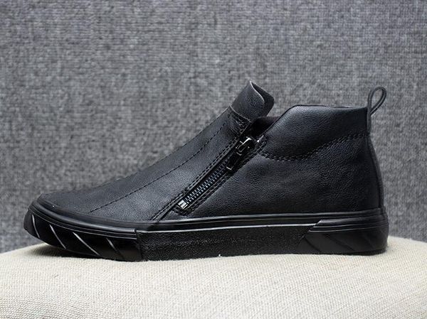 2019 autumn new fashion street cool men zipper leather casual shoes man trend shoes loafers, Black
2019 autumn new fashion street cool men zipper leather casual shoes man trend shoes loafers, Black