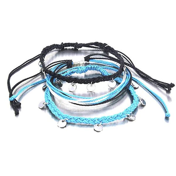 bohemian marine style multilayer sequins braided rope anklet ladies jewelry gift, Red;blue
bohemian marine style multilayer sequins braided rope anklet ladies jewelry gift, Red;blue