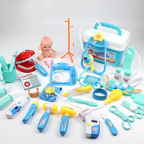 children's simulation suitcase stethoscope medical device pretend play doctor toy portable medicine cabinet educational game kid y20042
children's simulation suitcase stethoscope medical device pretend play doctor toy portable medicine cabinet educational game kid y20042