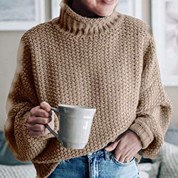 khaki turtleneck women sweater autumn winter long sleeve jumper 2019 knitted loose pullover femme winter warm women's sweater, White;black
khaki turtleneck women sweater autumn winter long sleeve jumper 2019 knitted loose pullover femme winter warm women's sweater, White;black