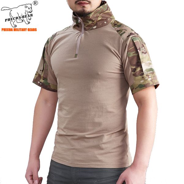 phecda gear us army camouflage t-shirt outdoor camping hunting shirt summer tactical combat t-shirt turndown army shirt, Gray;blue
phecda gear us army camouflage t-shirt outdoor camping hunting shirt summer tactical combat t-shirt turndown army shirt, Gray;blue