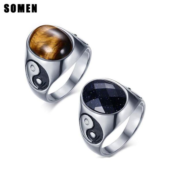 somen vintage men punk rings tiger eye brown stones with yin yang symbol ring in stainless steel jewelry mens accessories anels, Golden;silver
somen vintage men punk rings tiger eye brown stones with yin yang symbol ring in stainless steel jewelry mens accessories anels, Golden;silver