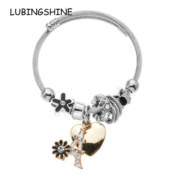 lubingshine women crystal stainless steel cuff bangles adjustable bridal wedding charms bracelets wristband gift bijoux gift, Black
lubingshine women crystal stainless steel cuff bangles adjustable bridal wedding charms bracelets wristband gift bijoux gift, Black