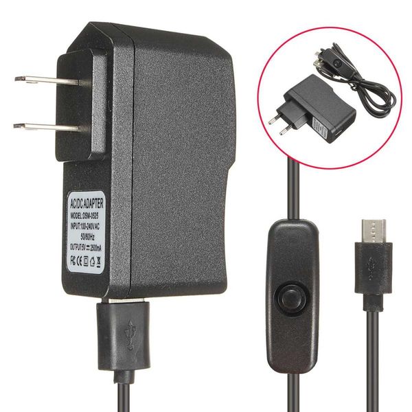 2.5a 5v us/eu plug micro usb power charger supply adapter on/off switch for raspberry pi 3
2.5a 5v us/eu plug micro usb power charger supply adapter on/off switch for raspberry pi 3