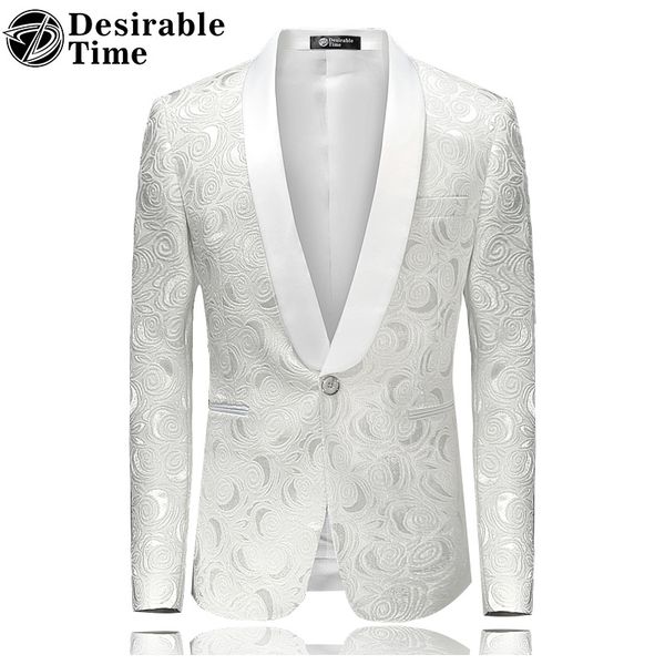mens floral printed blazer jacket stage costumes for singers 2017 fashion shawl collar men slim fit blazer white dt480, White;black
mens floral printed blazer jacket stage costumes for singers 2017 fashion shawl collar men slim fit blazer white dt480, White;black