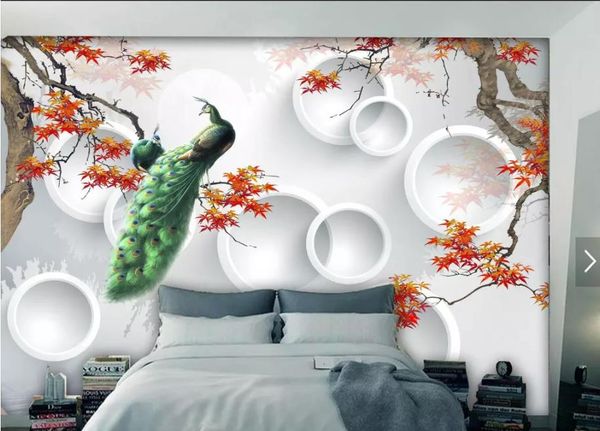 hand-painted red leaf green peacock 3d background wall 3d murals wallpaper for living room
hand-painted red leaf green peacock 3d background wall 3d murals wallpaper for living room