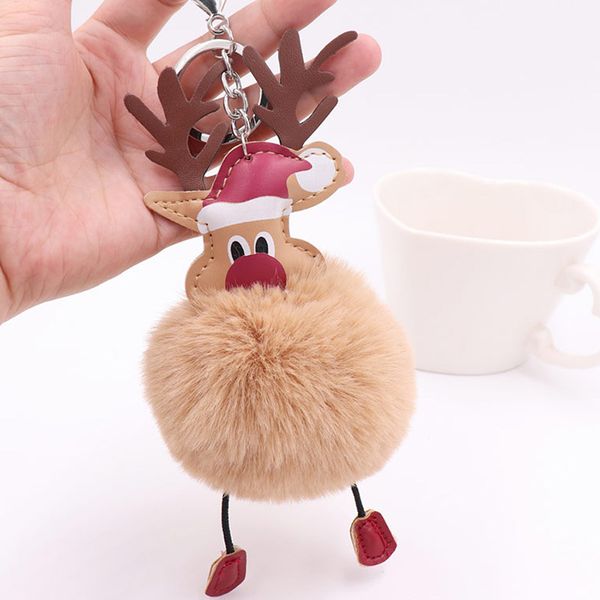 1 pcs keychain plush ball pendant christmas deer hanging decoration for handbag lxh, Silver
1 pcs keychain plush ball pendant christmas deer hanging decoration for handbag lxh, Silver