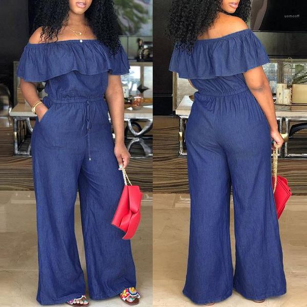 ladies jumpsuits casual breathable women designer clothing word shoulder ruffle womens rompers summer plus size fashionable, Black;white
ladies jumpsuits casual breathable women designer clothing word shoulder ruffle womens rompers summer plus size fashionable, Black;white