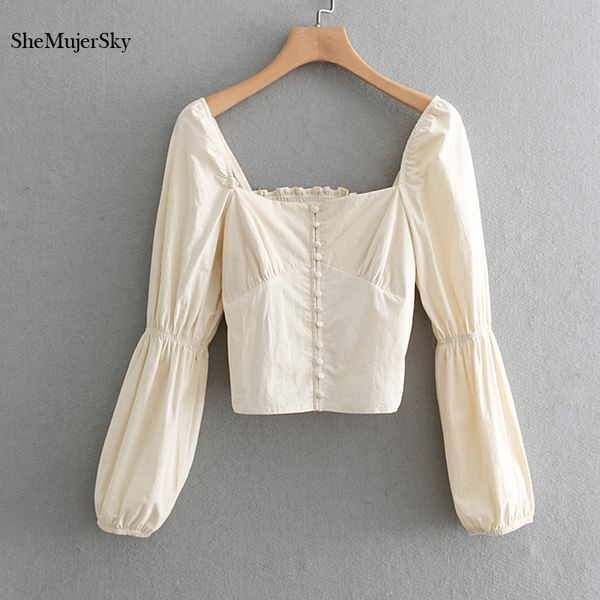 shemujersky vintage blouse women short ladies square collar retro long sleeve womens shirts blusas, White
shemujersky vintage blouse women short ladies square collar retro long sleeve womens shirts blusas, White