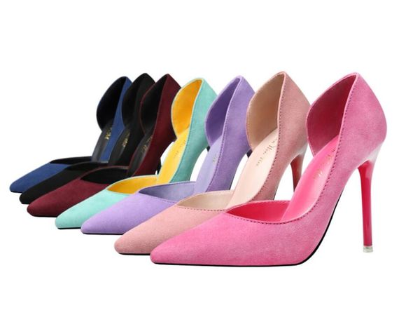 fashion simple fashion banquet high-heeled shoes, suede thin shallow mouth pointed hollow single shoe, Black
fashion simple fashion banquet high-heeled shoes, suede thin shallow mouth pointed hollow single shoe, Black
