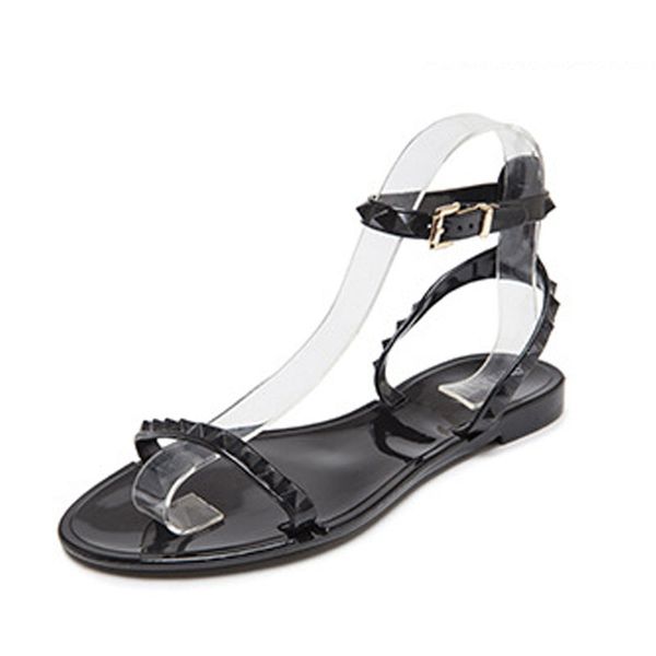 wholesale rivets sandals for women summer new pvc casual candy colors soft slip on beach jelly shoes woman flat sandals, Black
wholesale rivets sandals for women summer new pvc casual candy colors soft slip on beach jelly shoes woman flat sandals, Black