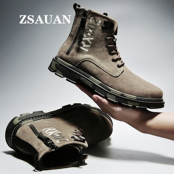 zsauan new arrival men boots girls suede leather lovers tooling ankle boots lace-up casual trend, Black
zsauan new arrival men boots girls suede leather lovers tooling ankle boots lace-up casual trend, Black