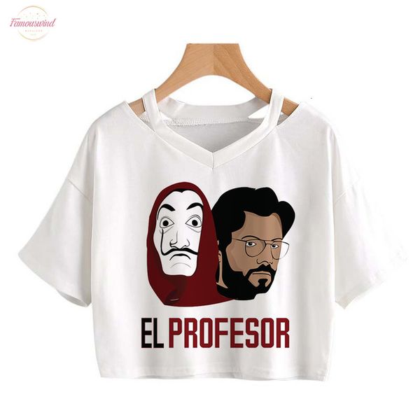 new money heist printing t shirt the house of paper la casa de papel tee summer casual crop v, White
new money heist printing t shirt the house of paper la casa de papel tee summer casual crop v, White