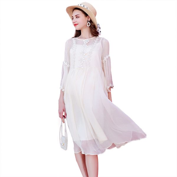 new arrival pregnant women o neck three quarter 2 piece set dress maternity summer high fashion dresses pregnancy flower dresses, White
new arrival pregnant women o neck three quarter 2 piece set dress maternity summer high fashion dresses pregnancy flower dresses, White