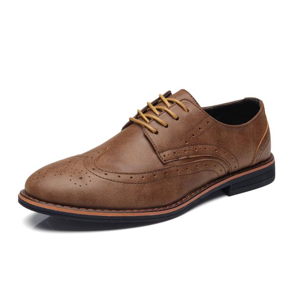 2019 luxury leather brogue mens flats shoes casual british style men oxfords fashion men shoes brand dress for, Black
2019 luxury leather brogue mens flats shoes casual british style men oxfords fashion men shoes brand dress for, Black
