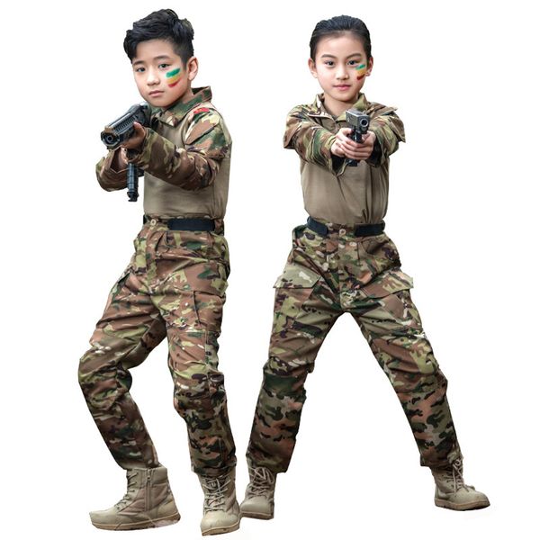 kids outdoor sport suits children uniform hiking hunting camouflage equipment boys girls army tactical sets, White;black
kids outdoor sport suits children uniform hiking hunting camouflage equipment boys girls army tactical sets, White;black