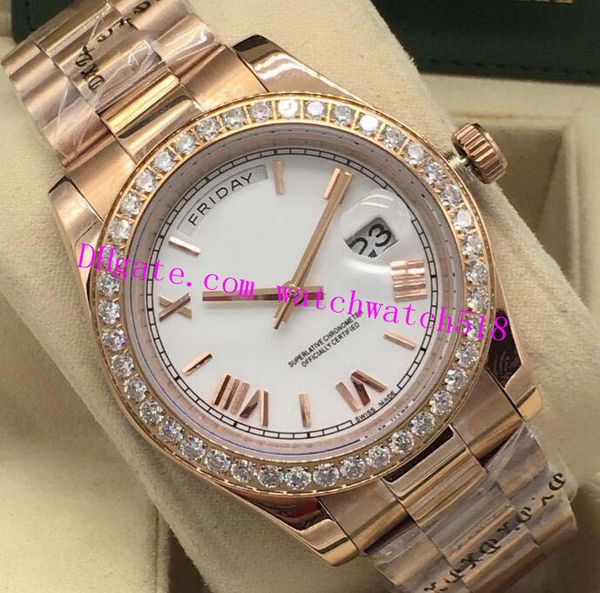 elling luxury watch 2 style 18k rose gold diamond bezel watch 41mm roman dial automatic fashion men's watches wristwatch, Slivery;brown
elling luxury watch 2 style 18k rose gold diamond bezel watch 41mm roman dial automatic fashion men's watches wristwatch, Slivery;brown