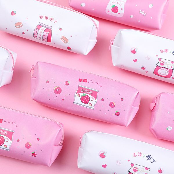 pencil bags cute strawberry biscuit pudding large capacity waterproof portable bag pouch case stationery zippered
pencil bags cute strawberry biscuit pudding large capacity waterproof portable bag pouch case stationery zippered