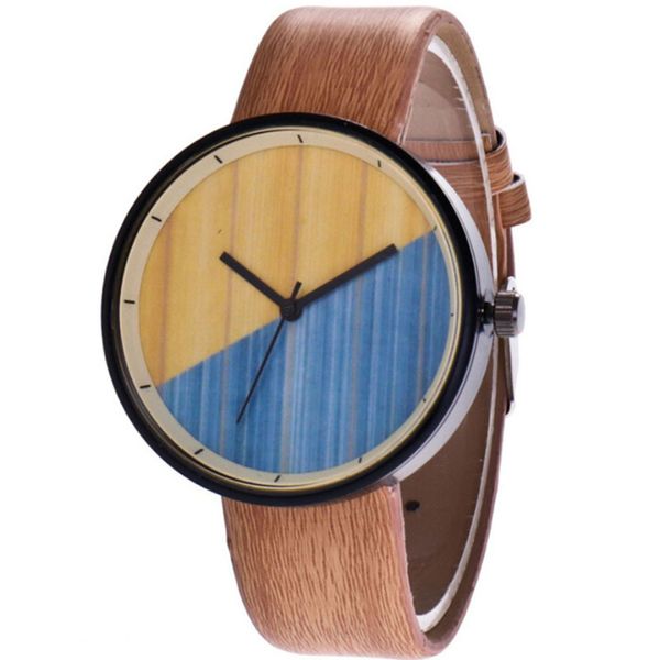 

men watch wood grain creative half color quartz zegarki meskie reloj hombre marca de lujo horloges mannen montre homme 2019, Slivery;brown