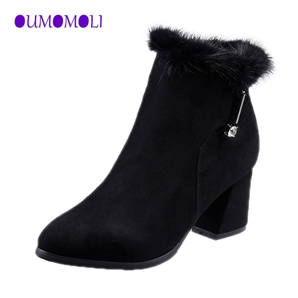 2019 faux fur new winter warm woman ankle boots slip on creepers casual shoes woman high heel suede side zipper x544, Black
2019 faux fur new winter warm woman ankle boots slip on creepers casual shoes woman high heel suede side zipper x544, Black