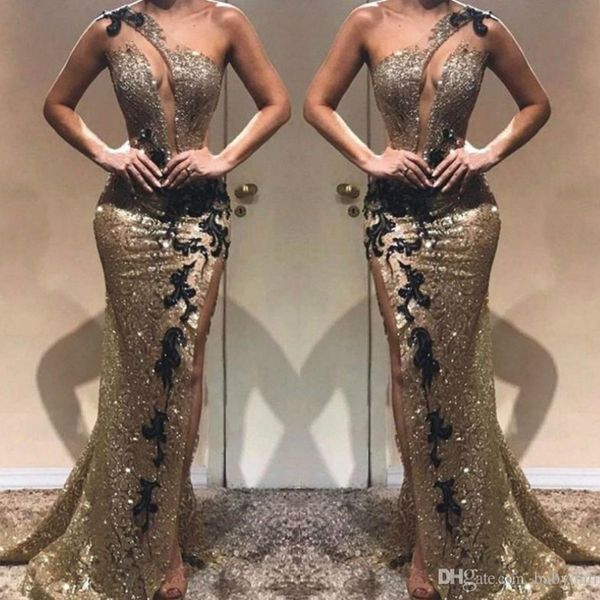 2020 side split prom dresses mermaid one shoulder reflective silver with black sequins long evening gowns bc1440
2020 side split prom dresses mermaid one shoulder reflective silver with black sequins long evening gowns bc1440