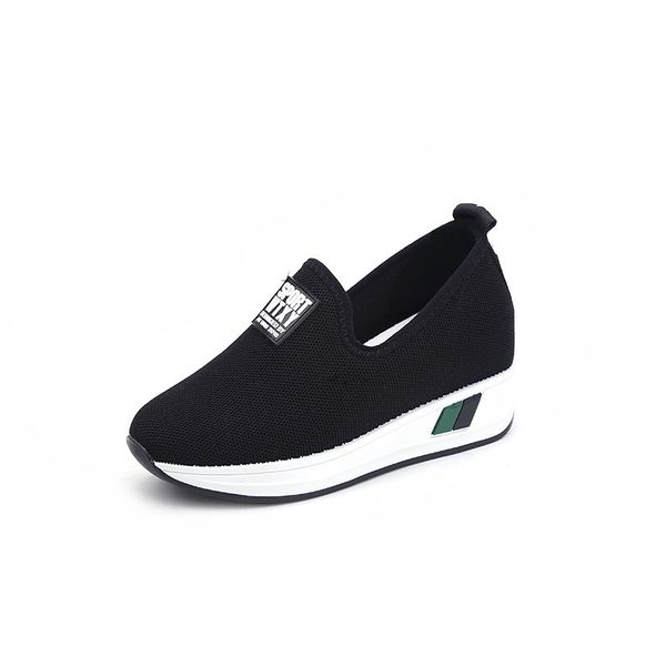overseas2019 spring woman and autumn new pattern korean joker leisure time single shoe women's shoes summer, Black