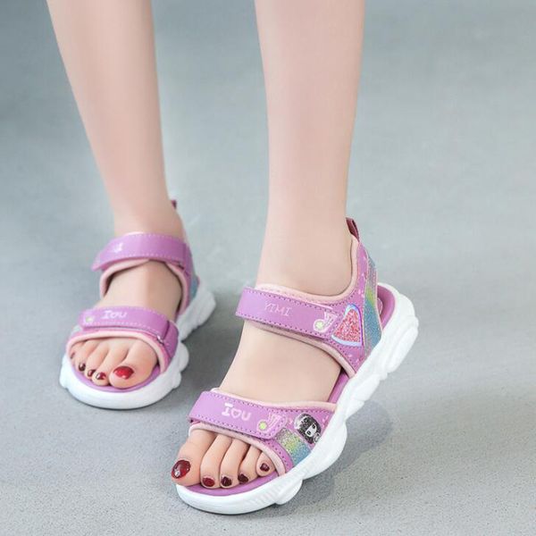 2020 new children's sandals pu leather girls sandals soft sole summer breathable princess fashion size 25-36, Black;red 
2020 new children's sandals pu leather girls sandals soft sole summer breathable princess fashion size 25-36, Black;red