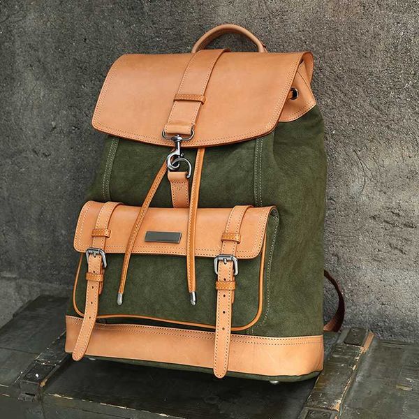 mens cowhide leather bag canvas bag large capacity backpack travel genuine leather mens handbag satchel style
mens cowhide leather bag canvas bag large capacity backpack travel genuine leather mens handbag satchel style
