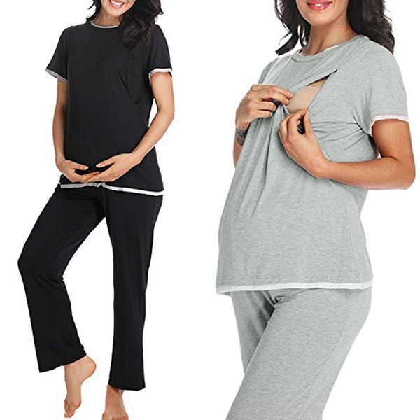 maternity set Women Maternity Nursing Short Sleeve Solid Set Suit Pregnancy Tops Pants conjunto embarazo
maternity set Women Maternity Nursing Short Sleeve Solid Set Suit Pregnancy Tops Pants conjunto embarazo