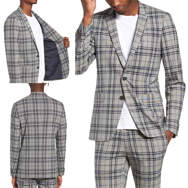 casual handsome cotton blend light gray lattice formal men's suit 2 pieces two button wedding suits tuxedos business suit, White;black
casual handsome cotton blend light gray lattice formal men's suit 2 pieces two button wedding suits tuxedos business suit, White;black