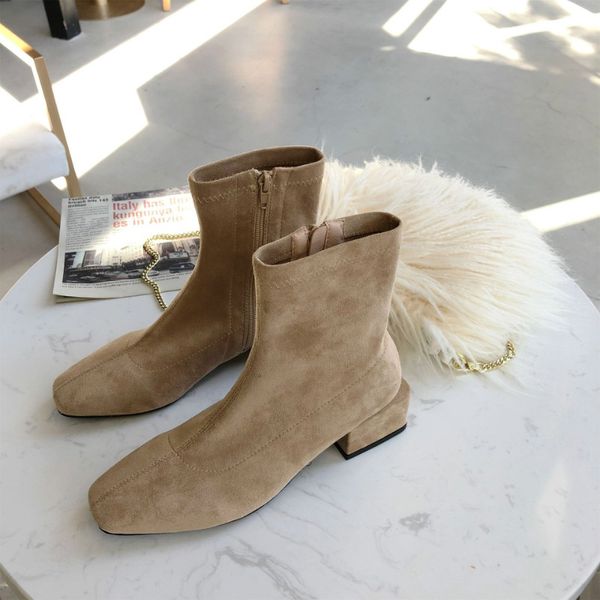 monmoira faux suede sock boots women vintage square toe ankle boots for women elegant med heel winter shoes swe0856, Black
monmoira faux suede sock boots women vintage square toe ankle boots for women elegant med heel winter shoes swe0856, Black