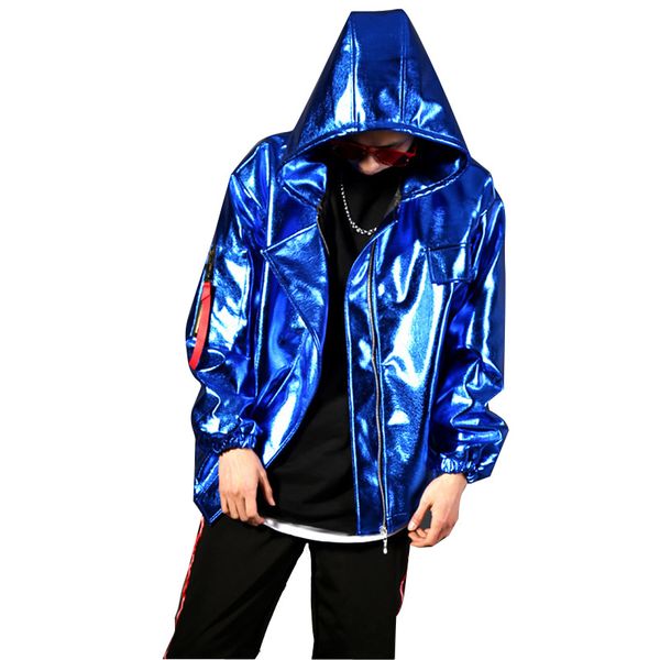 men's jackets men blue pu leather jacket hooded loose baseball coat male nightclub stage show hip hop clothing costumes, Black;brown
men's jackets men blue pu leather jacket hooded loose baseball coat male nightclub stage show hip hop clothing costumes, Black;brown