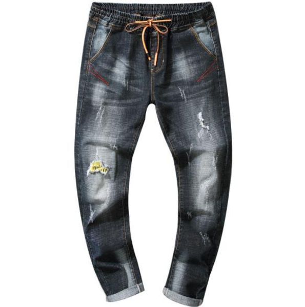 designer mens jeans korean style elastic feet pants lace fashion ripped jeans luxury hip hop nightclub casual pants for men, Blue
designer mens jeans korean style elastic feet pants lace fashion ripped jeans luxury hip hop nightclub casual pants for men, Blue