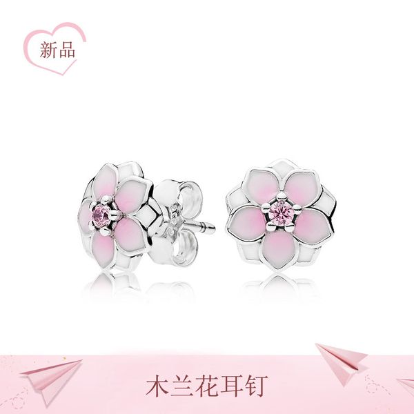 new elegant simple fashion temperament pink magnolia flower s925 silver earrings sterling silver earrings female, Golden;silver
new elegant simple fashion temperament pink magnolia flower s925 silver earrings sterling silver earrings female, Golden;silver