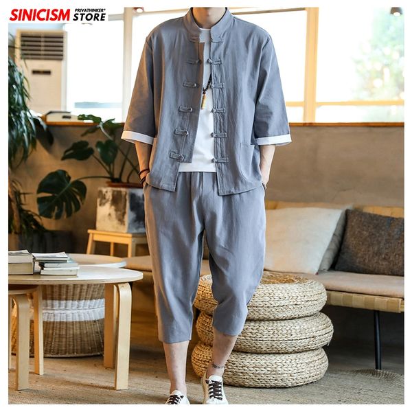 sinicism store solid cotton linen shirts men's sets summer tracksuit men 2020 loose pants suits chinese style male pants clothes, Gray
sinicism store solid cotton linen shirts men's sets summer tracksuit men 2020 loose pants suits chinese style male pants clothes, Gray