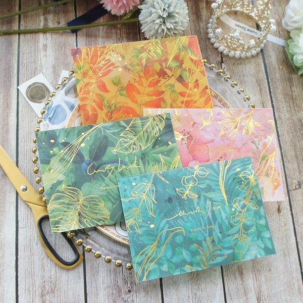 gold summer leaves flowersdesign 3pcs envelop with seal sticker as postcard message gift card invitation transparent style
gold summer leaves flowersdesign 3pcs envelop with seal sticker as postcard message gift card invitation transparent style